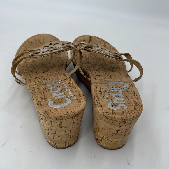 CIRCUS BY SAM EDELMAN Womens Pink 1" Platform CorkRocky Thong Sandals - Picture 4 of 7